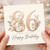 86th Birthday Card, Floral Happy Birthday Card