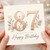 87th Birthday Card, Floral Happy Birthday Card