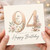 94th Birthday Card, Floral Happy Birthday Card