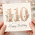 110th Birthday Card, Floral Happy Birthday Card for Her