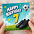 7th Birthday Card, Football Card, Happy Birthday 7