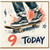 9th Birthday Card, Skateboard Design 9 Today Card