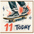 11th Birthday Card, Skateboard Design
