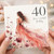 40th Birthday Card, Elegant Floral Birthday Card