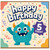 5th Birthday Card, Cute Monster Happy Birthday Card for 5 Year Old