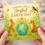 Wishing You a Joyful Earth Day Card - Woodland Animals with Globe, Flowers, Fox, Rabbits & Bluebird - Cute Nature Greeting