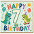 7th Birthday Card, Cute Dinosaur Birthday Card