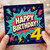 4th Birthday Card, Happy Birthday Comic Style Card