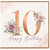 10th Birthday Card, Floral Happy Birthday Card for Her