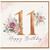 11th Birthday Card, Floral Happy Birthday Card