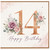 14th Birthday Card, Floral Happy Birthday Card