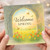 Welcome Spring Greeting Card - Watercolour Garden with Tulips, Daffodils, Birds and Butterflies - Seasonal Card for Friends, Family, Neighbours