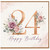24th Birthday Card, Floral Happy Birthday Card