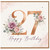 27th Birthday Card, Floral Happy Birthday Card