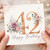42nd Birthday Card, Floral Happy Birthday Card
