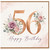56th Birthday Card, Floral Happy Birthday Card for Her