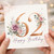 62nd Birthday Card, Floral Happy Birthday Card for Her