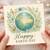 Happy Earth Day Card - Watercolour Globe with Flowers, Butterflies and Birds - Nature-Themed Greeting Card