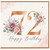 72nd Birthday Card, Floral Happy Birthday Card for Her