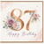 87th Birthday Card, Floral Happy Birthday Card