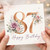 87th Birthday Card, Floral Happy Birthday Card