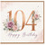 104th Birthday Card, Floral Happy Birthday Card