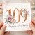 109th Birthday Card, Floral Happy Birthday Card for Her, Elegant Rose Gold Number 40 Birthday Card