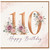 110th Birthday Card, Floral Happy Birthday Card