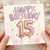 15th Birthday Card, Pastel Balloon Design