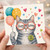 10th Birthday Card, Cute Cat Happy Birthday Card
