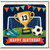 13th Birthday Card, Football Soccer Trophy Happy Birthday Card