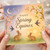 Happy Spring Equinox Card - Cute Rabbits, Blossom and Swallows with Moon and Sun Illustration - Seasonal Greeting Card for Welcoming Spring