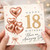 18th Birthday Card, Rose Gold Heart Balloon Design, Have an Amazing Day