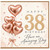 38th Birthday Card, Rose Gold Heart Balloon Birthday Card