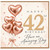 42nd Birthday Card, Happy 42 Birthday Card with Heart Balloons