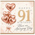 91st Birthday Card, Have an Amazing Day Rose Gold Heart Balloon Design