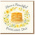 Pancake Day Card - Have a Beautiful Pancake Day - Watercolour Pancakes with Floral Wreath, Shrove Tuesday Greeting, Cute Food Illustration