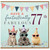 77th Birthday Card, Funny Animal Party Card