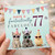 77th Birthday Card, Funny Animal Party Card