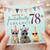 78th Birthday Card, Have a Fantastically Fabulous 78th Birthday Card with Party Animals