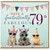 79th Birthday Card, Funny Animal Party Design