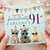 91st Birthday Card, Have a Fantastically 91st Fabulous Card, Cute Party Animals Birthday Card