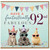 92nd Birthday Card, Have a Fantastically Fabulous 92nd Birthday Card