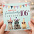 106th Birthday Card, Have a Fantastically Fabulous 106th Birthday, Fun Animal Party Design