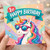 1st Birthday Card, Cute Unicorn Happy Birthday Card