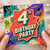 4th Birthday Card, 4th Birthday Party Card