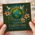 Happy Earth Day Card - Ornate Globe with Sun Rays, Doves, Butterflies and Lilies, 'Honor • Protect • Renew' Environmental Message