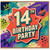 14th Birthday Card, 14th Birthday Party Card