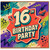 16th Birthday Card, 16th Birthday Party Card