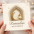Ramadan Mubarak Greeting Card - Elegant Crescent Moon and Lantern Design with Arch and Star Details - Islamic Ramadan Wishes for Family and Friends